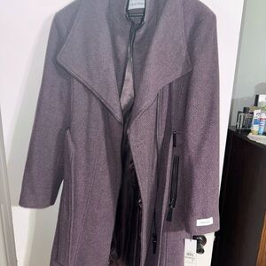 Calvin Klein Women's Plum Trench Coat